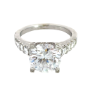 18K White Gold 1/1ctw Diamond Semi-Mount Engagement Ring