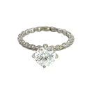 18K White Gold 1/1ctw Diamond Semi-Mount Engagement Ring