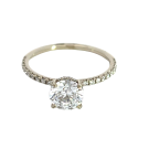 18K White Gold 1/5ctw Diamond Semi-Mount Engagement Ring