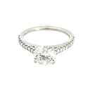 18K White Gold 3/8ctw Diamond Semi-Mount Engagement Ring