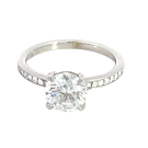 18K White Gold 1/2ctw Diamond Semi-Mount Engagement Ring