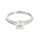18K White Gold 1/3ctw Diamond Semi-Mount Engagement Ring
