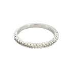 18K White Gold 1/4ctw Diamond Band Hidalgo