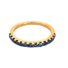 18K White Gold 0.56ctw Blue Sapphire Ring