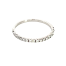 18K White Gold 1/3ctw Diamond Band Hidalgo