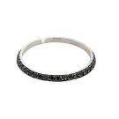18K White Gold 1/2ctw Black Diamond Eternity Band Hidalgo