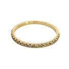18K Yellow Gold 1/5ctw Champagne Diamond Band Hidalgo