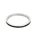 18K White Gold Black Enamel Band Hidalgo