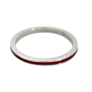 18K White Gold Red Enamel Band Hidalgo