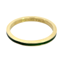 18K Yellow Gold Green Enamel Band Hidalgo