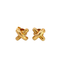 Tiffany & Co. 18K Yellow Gold Mini X Earrings