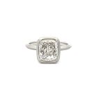 18K White Gold 2.38ctw Diamond Bezel Ring E SI2 GIA 1438119506