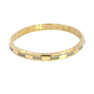 18K Yellow Gold 1/2cctw Diamond Tennis stretch Bangle