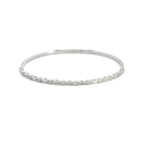 14K White Gold 1/1ctw Diamond Flex Bangle Bracelet