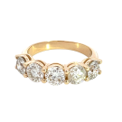 14K Yellow Gold 2.75ctw Diamond 5 stone wedding band