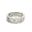 18K White Gold Retro Look Diamond Band with 0.33ctw Diamonds