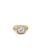 14K Yellow Gold Fana semi mount 0.97 ctw