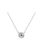 Diamond Solitaire Bezel Necklace