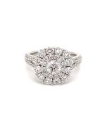14K White Gold 1 7/8ctw Diamond Engagement Ring