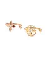 18K Yellow/Rose Gold Diamond Ring Set with 0.34ctw Diamonds
