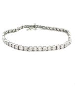 10K White gold 1/1ct Illusion Set Tennis Bracelet
