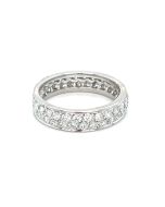 18K White Gold 1.65ctw Diamond Pave Band
