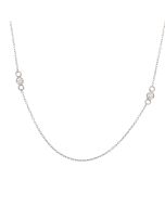 14K White Gold 1/3ctw Diamonds by the Yard necklace