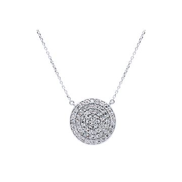 14K White Gold Diamond Necklace and 0.92ctw