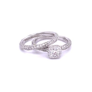 14K White Gold 1.72ctw Diamond Wedding Set