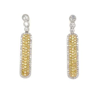 18K White Gold Diamond Earrings with 2.14ctw Diamonds