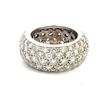 14K White Gold 6/1ctw Diamond Pave Eternity Band