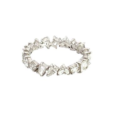 18K White Gold 1.79ctw Diamond Mixed Shape Eternity Band