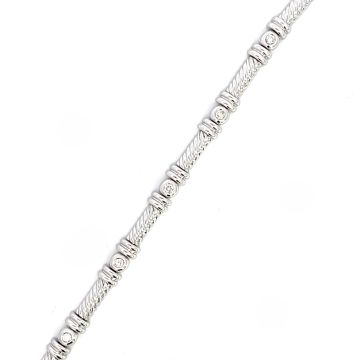 14K White Gold 1/2ctw Diamond Bracelet
