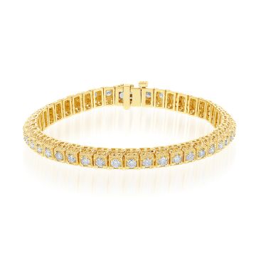 14K Yellow Gold Bracelet with 2.01ctw Diamonds
