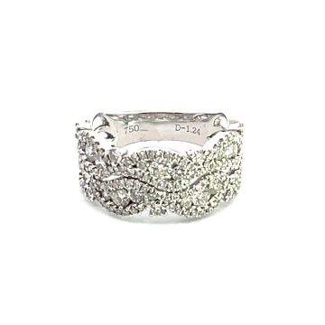 18K White Gold Ring with 1.26ctw Diamonds