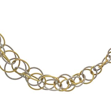 Buccellati 18K Hawaii Yellow and White Gold with Hand Twisted Circles Necklace