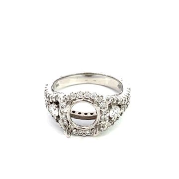 14K White Gold Semi-Mount with 1.27ctw Diamonds