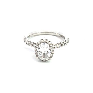 14K White Gold Semi-Mount with 0.57ctw Diamonds