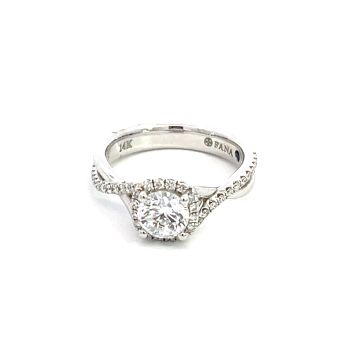 14K White Gold Semi-Mount with 0.38ctw Diamonds