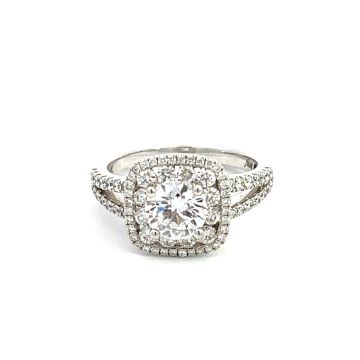 14K White Gold Semi-Mount with 0.97ctw Diamonds