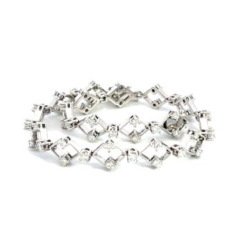 18K White Gold 1 1/2ctw Diamond Fashion Bracelet