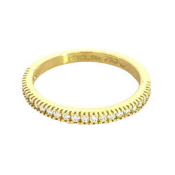 18K Yellow Gold 1/4ctw Diamond Band Hidalgo