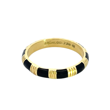 Hidalgo 18K Yellow Gold Enamel Band