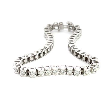 14K White Gold 2 1/4ctw Diamond Tennis Bracelet