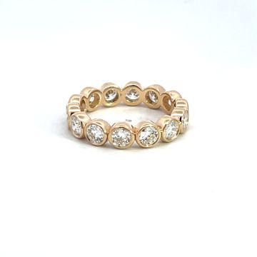14K Yellow Gold 2.22ctw Diamond Bezel Eternity Band