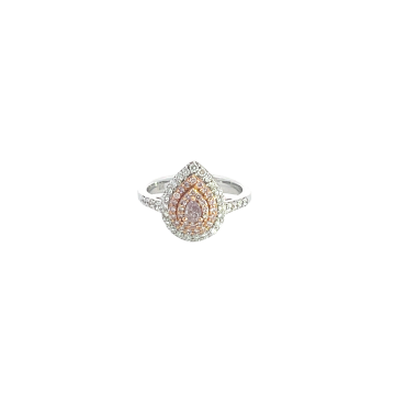 18K White & Rose Gold Ring with 0.70ctw Diamonds