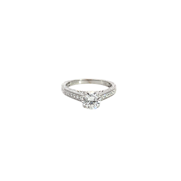 Kirk Kara 18K White Gold 0.21ctw Diamond Semi-Mount
