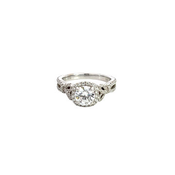 Kirk Kara 18K White Gold 0.61ctw Diamond Semi-Mount