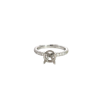 14K White Gold 0.66ctw Semi-Mount