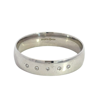 Platinum .05ctw Diamond Men's Wedding Band